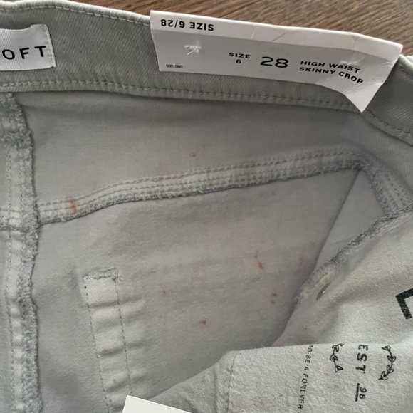 LOFT high waist skinny crop light grey tie dye detailed - Picture 4 of 12